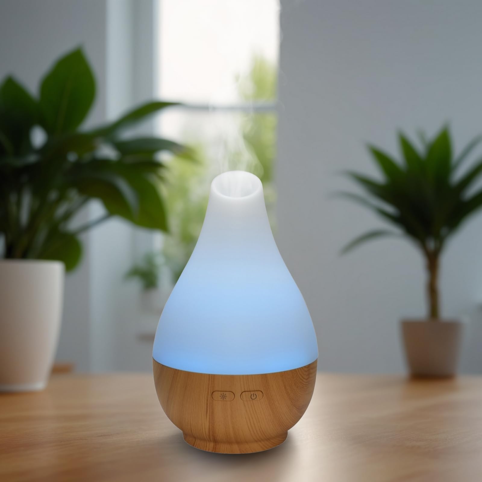 Zen'arôme Julia dyfuzor olejków eterycznych, ultradźwiękowy, do aromaterapii, zimna, domowy dyfuzor elektryczny, nawilżacz powietrza, kolorowe oświetlenie LED, automatyczne i ciche zatrzymanie