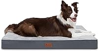 Vista 8 de MIHIKK Camas ortopédicas impermeables para perros pequeños, cama ortopédica para jaula con funda extraíble lavable, alfombrilla de espuma para Azul