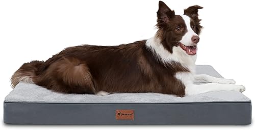Miniatura 8 de MIHIKK Camas ortopédicas impermeables para perros pequeños, cama ortopédica para jaula con funda extraíble lavable, alfombrilla de espuma para