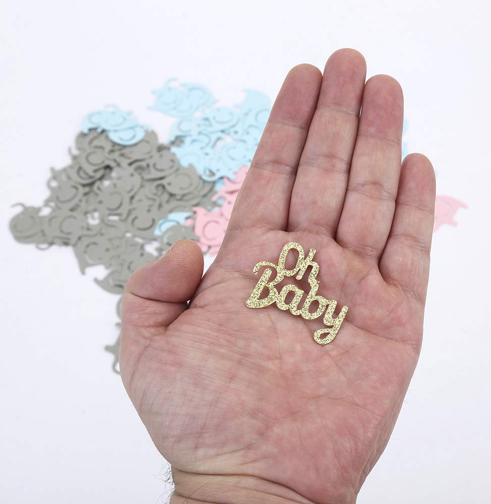 Lot De 120 Confettis à Paillettes Pour Garçon Ou Fille, Décorations De Table Pour Fête Prénatale, Révélation Du Sexe, Décorations De Table En Papier Pour Révéler Le Sexe