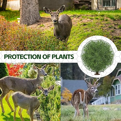 codree 3 Pcs Deer Netting for Shrubs- 7.8 x 7.8 Ft Deer Plant Netting Cover- Reusable Garden Plants Mesh Netting to Protect Undershrub Plant from Deer, Birds and Other Animals by codree - Image 6