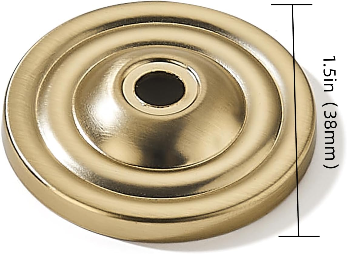 KHTUMEWARE-BP304 Round Backplate, Champagne Bronze, Ø 1-1/2 in (38 mm), 10-Pack in Champagne Bronze — KHTUMEWARE