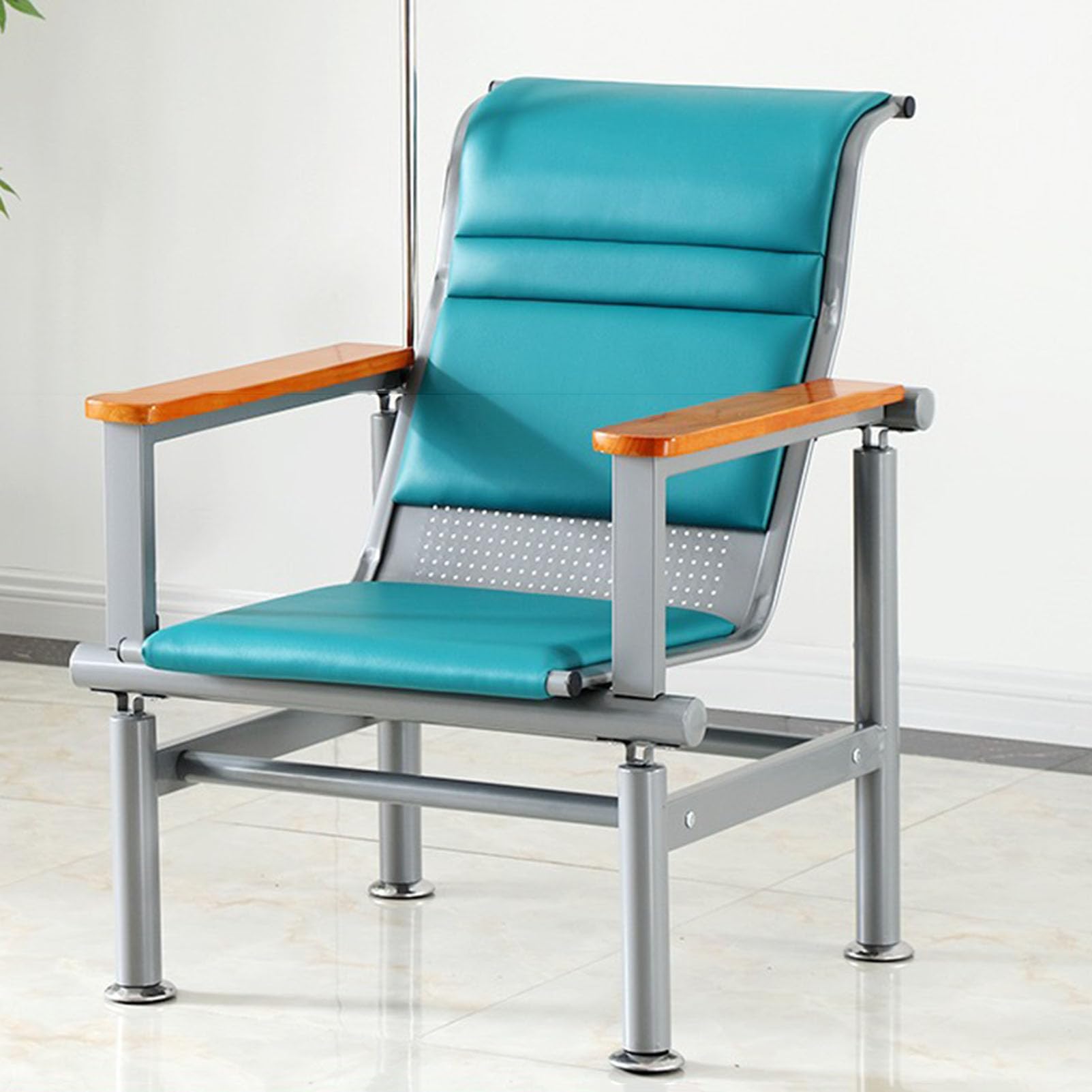 ASerZenith Reception Chair With Iv Pole Stand, Soft Padded Seat For Blood Drawing, Phlebotomy And Infusion Chair For Clinics And Laboratories,Green