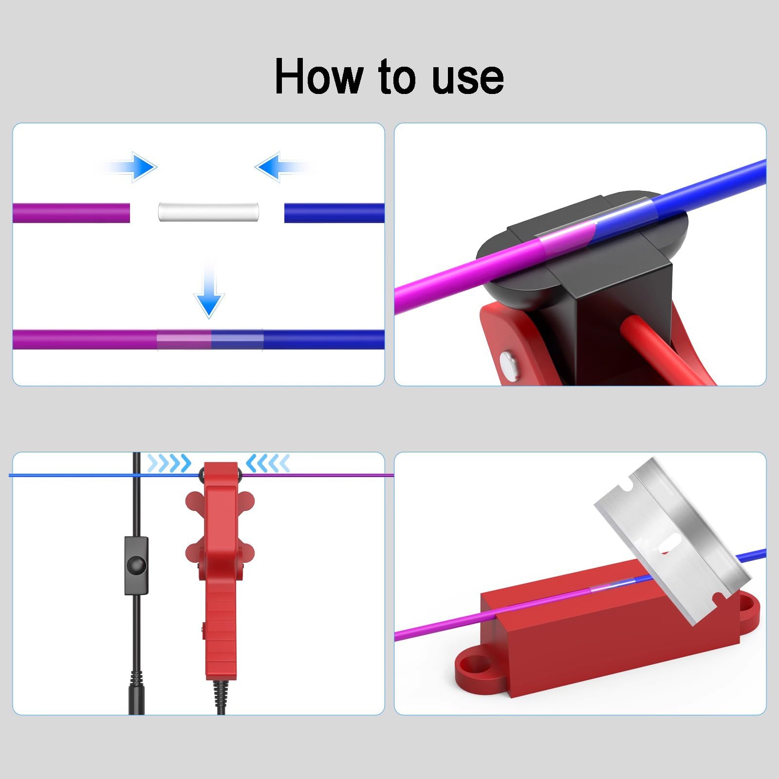 Filament Connector Tool, Hochtemperatur-Fuser zum Verbinden und Reparieren von gebrochenen Filamenten im 3D-Druck