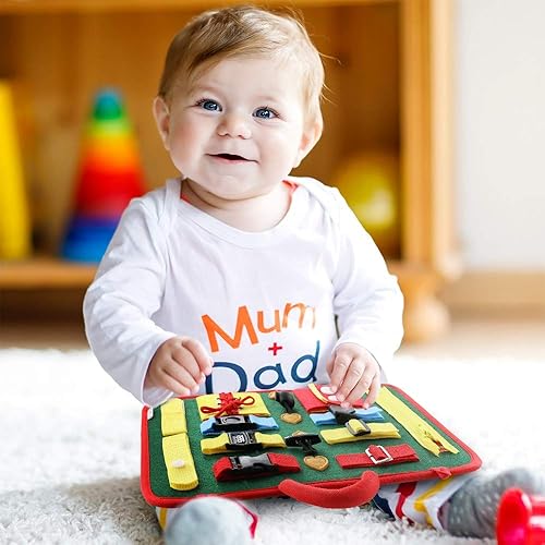 Miniatura 8 de teytoy Tabla de actividades para niños pequeños  Montessori Busy Boards para niños pequeños de 1 a 3 años, juguetes sensoriales para niños  Tabla de