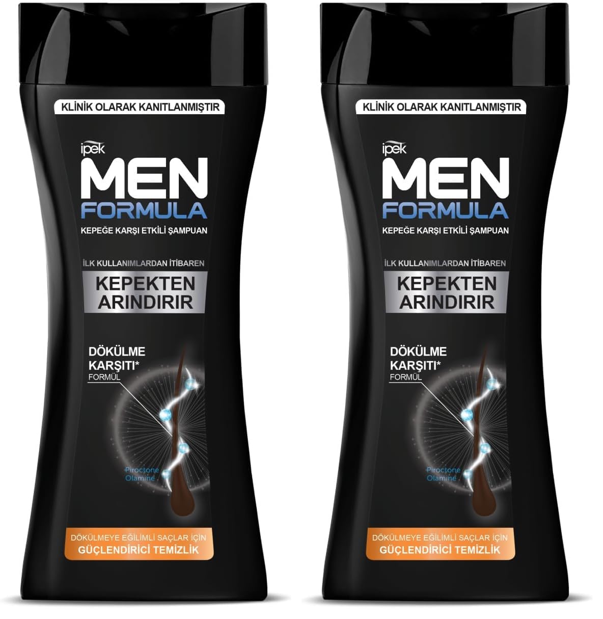 İpek Men Formula Kepeğe Karşı Etkili Şampuan Dökülmeye Eğilimli Saçlar 2li paket