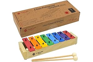 MUSICUBE Baby Xylophone for Kids, Professional Tuning Wood Xylophone Toy Instrument