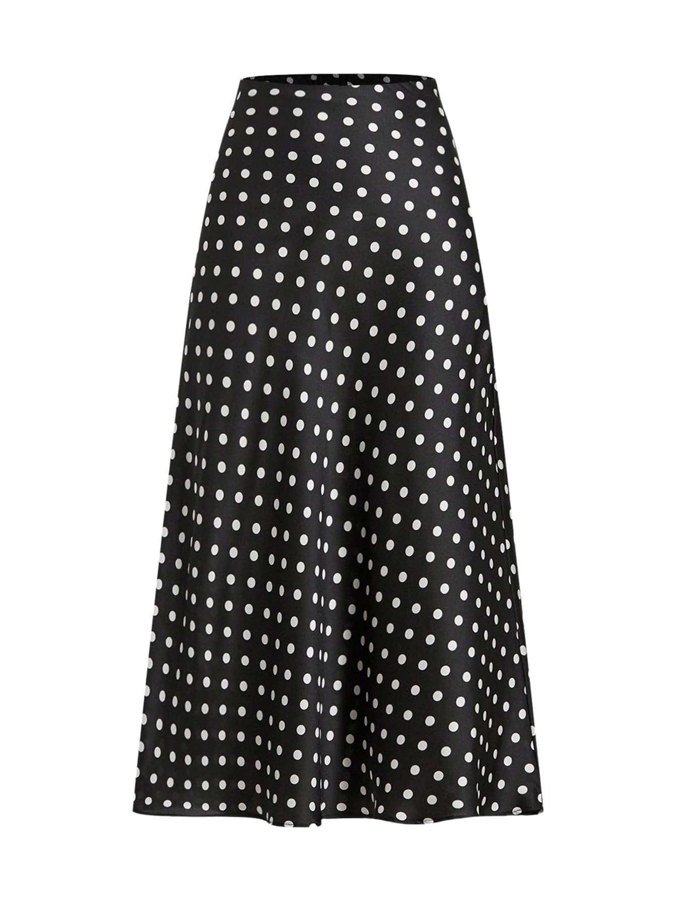 GORGLITTER Womens Polka Dots Long Flowy Skirts Dressy High Waisted Business Causal Skirt