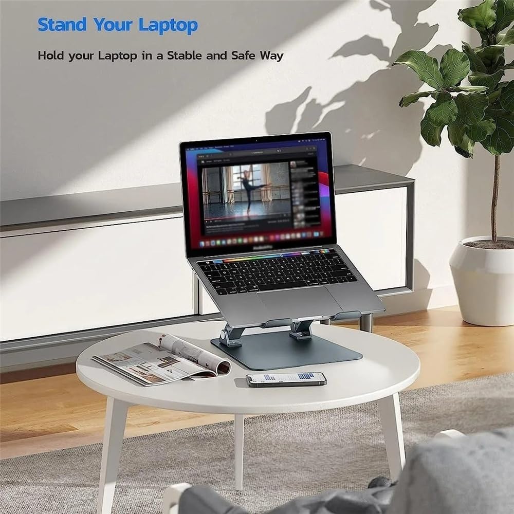 Supporto pieghevole for laptop da scrivania, supporto ergonomico e raffreddamento notebook Supporto Alzaportatili