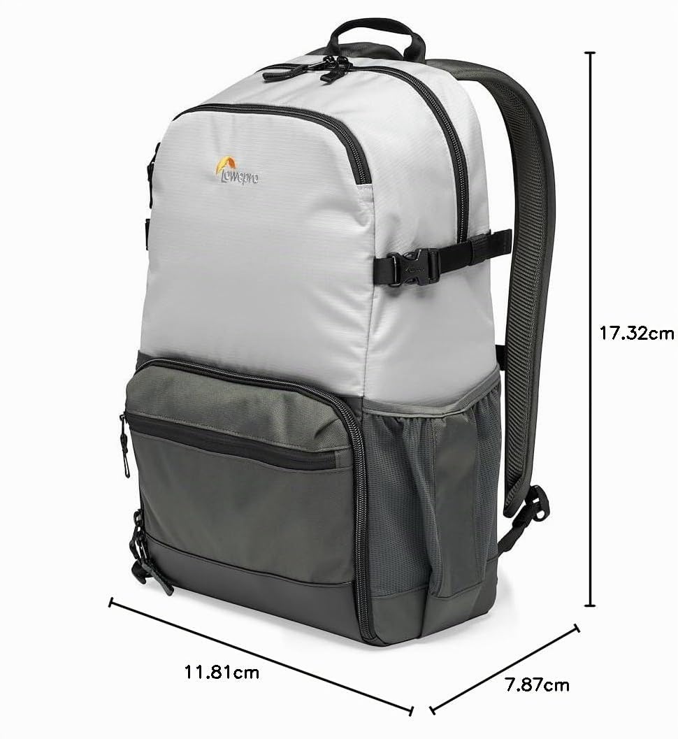 Lowepro LP37238-PWW Truckee BP 250 LX Outdoor-Kamerarucksack, fasst 15-Zoll-Tablet, für Einstiegs-DSLR/spiegellose Kamera, Sony, Canon, Nikon, 1-2 Objektive, Gimbal, Drohne, DJI, Osmo, Mavic, hellgrau