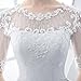 Ivory A Line Lace Applique Wedding Dresses for Women 2024 Fashion Floor Length Tulle Bridal Downs with Sleeves Bride Long Bride Wedding Dress US10