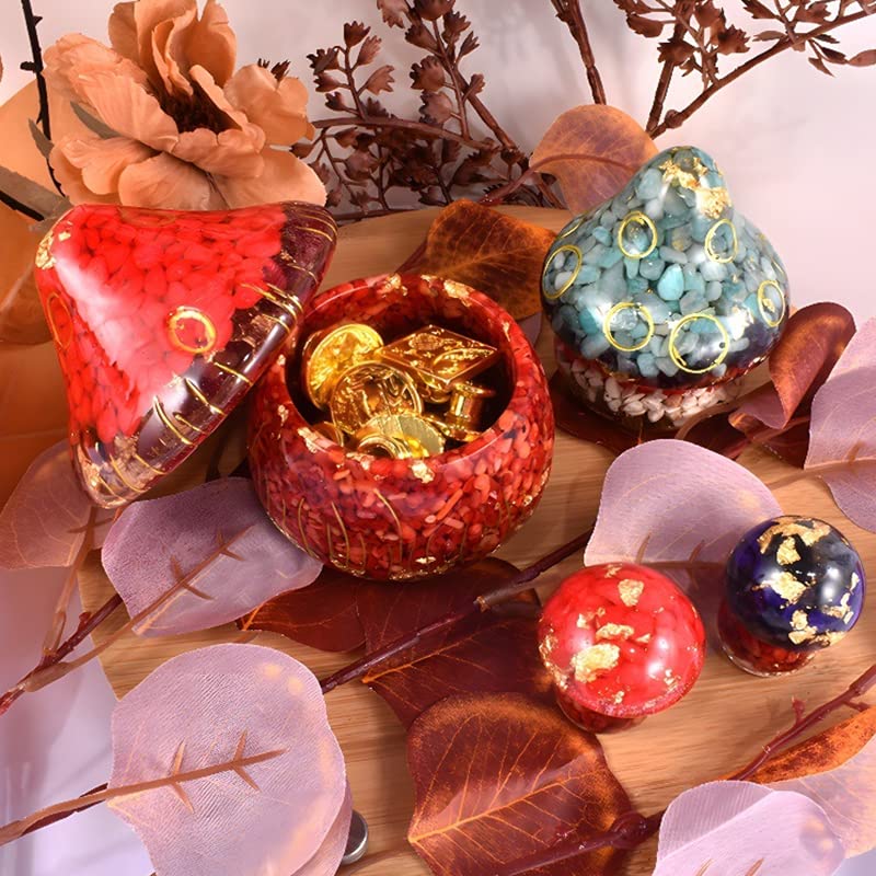 7 Pcs Mushroom Resin Molds Mushroom Jars Silicone Molds with Lid for DIY Candles Art Candy Jewelry Storage Container Home Decoration Epoxy Resin Casting Art Craft Ornaments - Image 4