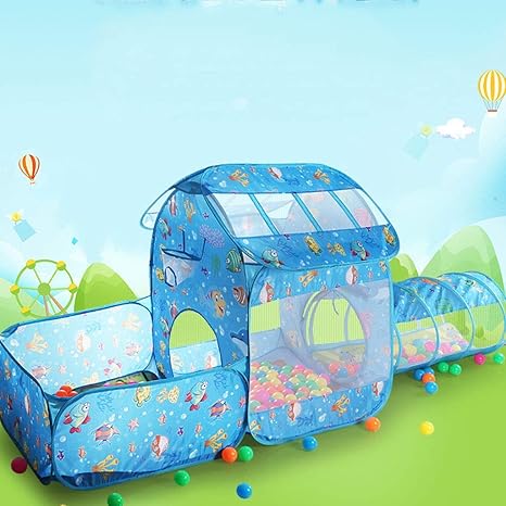 Amazon Co Jp 折り畳み式 コンパクトキッズテントトンネル型テント折り畳み式 子供用テント セットおもちゃトンネル 海洋ボールプール プレイ トンネル ボールハウス を組み合わせた室内遊具 公園玩具 おもちゃトンネル 知育玩具 おもちゃ