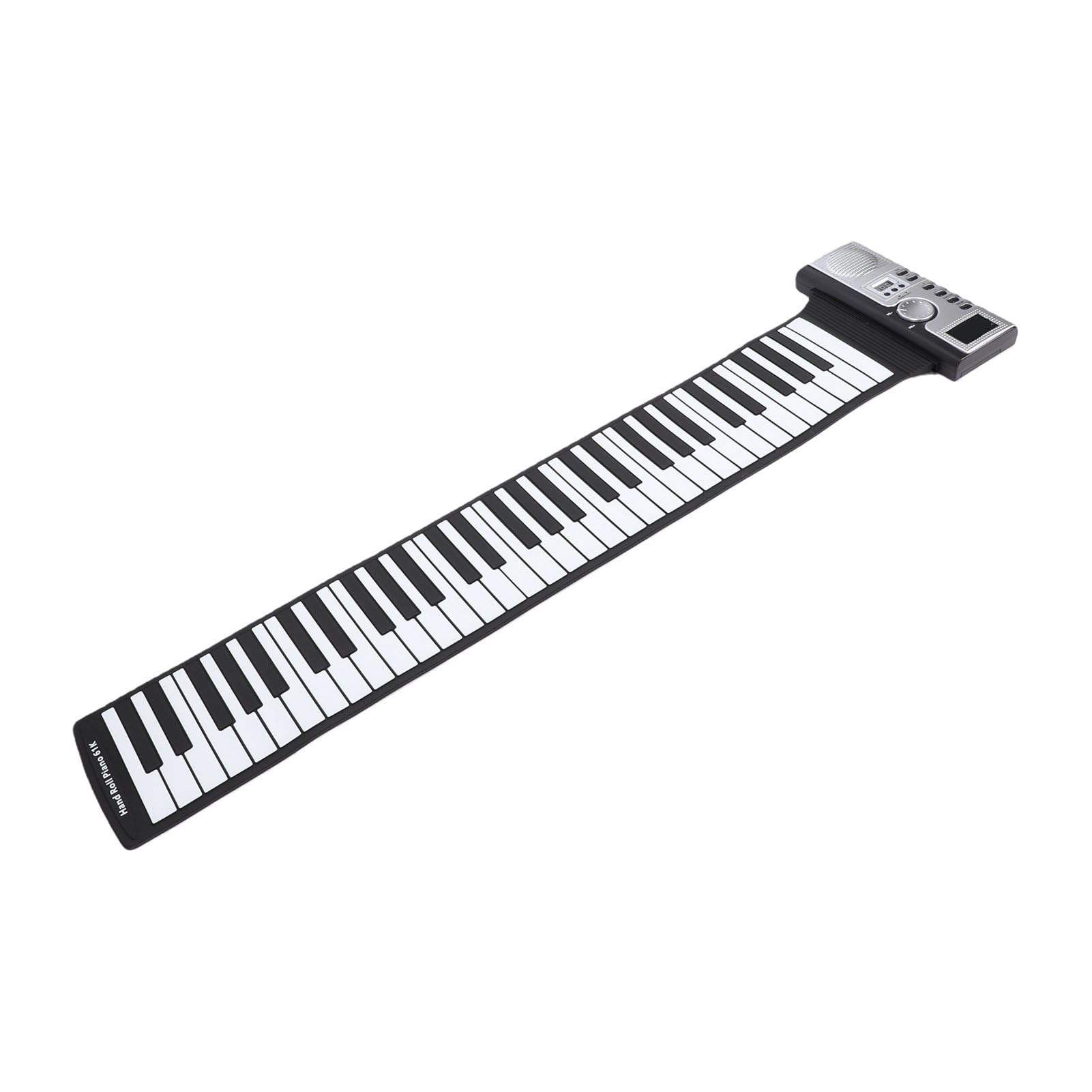 Elprico Pianoforte con Tastiera Digitale Pieghevole a 61 Tasti con connettività MIDI a 128 Toni per Principianti e Appassionati di Musica