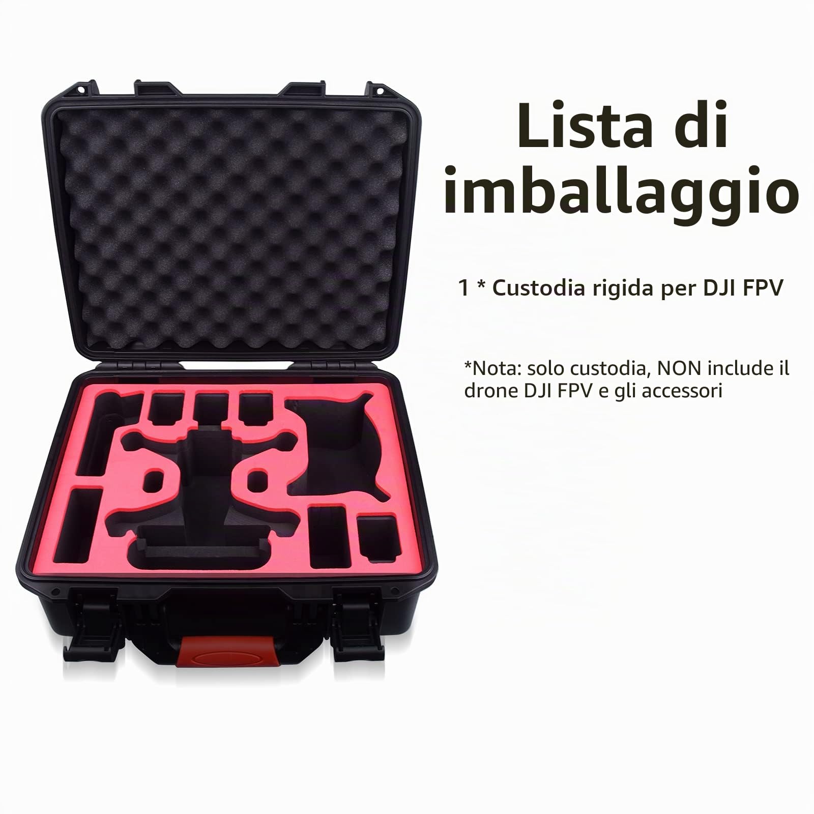 FPVtosky Custodia professionale per DJI FPV - Custodia per il trasporto per DJI FPV Fly More Combo - Contiene 5 batterie, 2 set di eliche [droni e accessori non inclusi]
