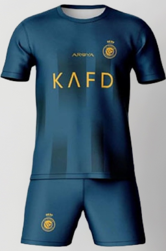 AL-Nasr Ronaldo 7 New Season Blue Football Kids Jersey Set T-Shirt and Short