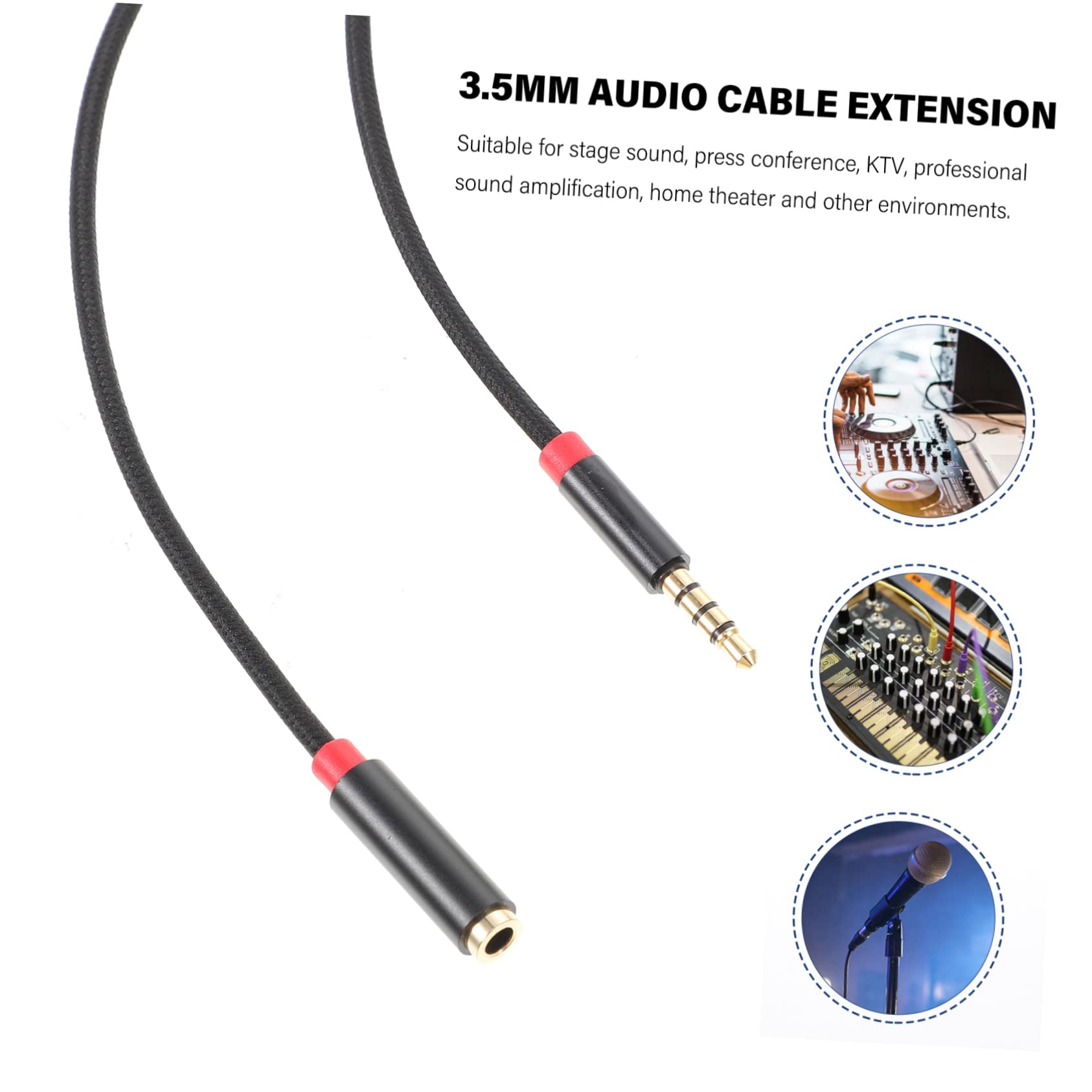 5 Stücke Audio Kabel Männlich Zu Weiblich 3 5mm Verlängerung 1/8 Zu 1/8 Stereo Kabel Für Mikrofon Mischer