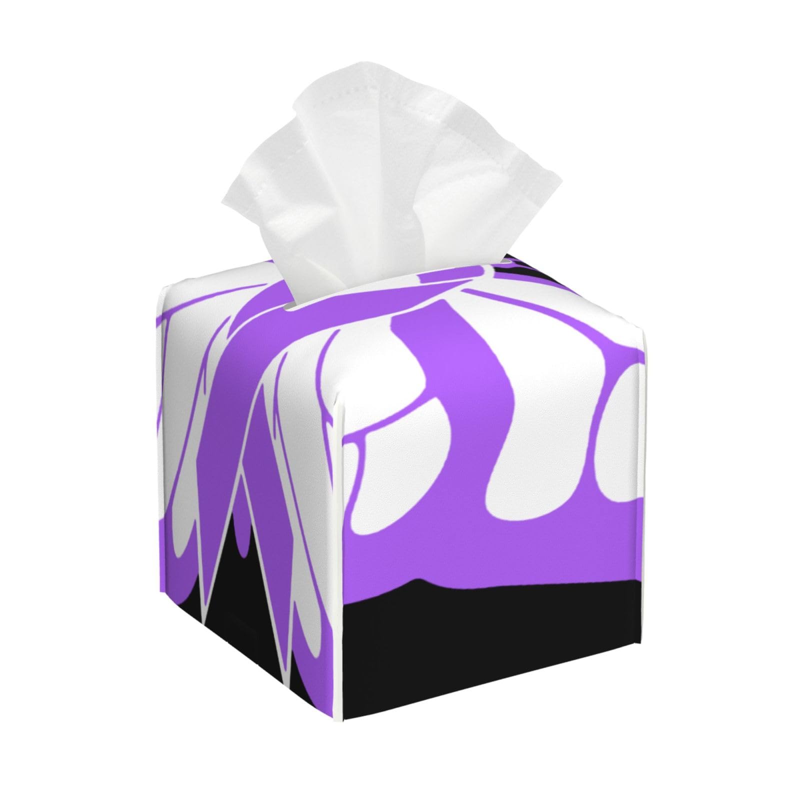 Alzheimer'sAwareness Square Tissue Box Cover with Modern and Stylish Bottom Tissue Box Storage Space