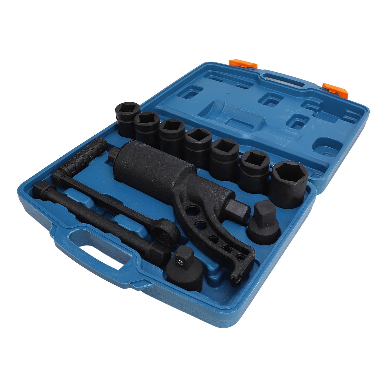 Yctze Ensemble de Clés Multiplicateur de Service avec 9 Douilles - Alloy Steel inch Lug Nut Remover pour Les Camions, Bus, VR - Conception de Sauvegarde de la Main-d'œuvre