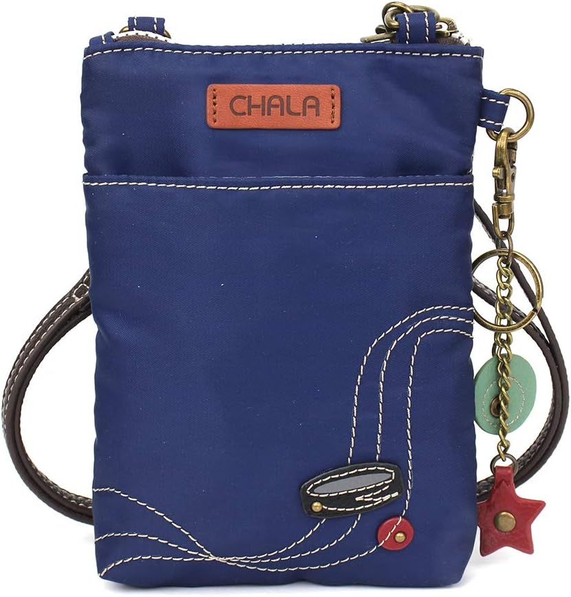 CHALA Crossbody RFID Cell Phone Purse - Women Nylon/Faux Leather Multicolor Handbag with Adjustable Strap Venture