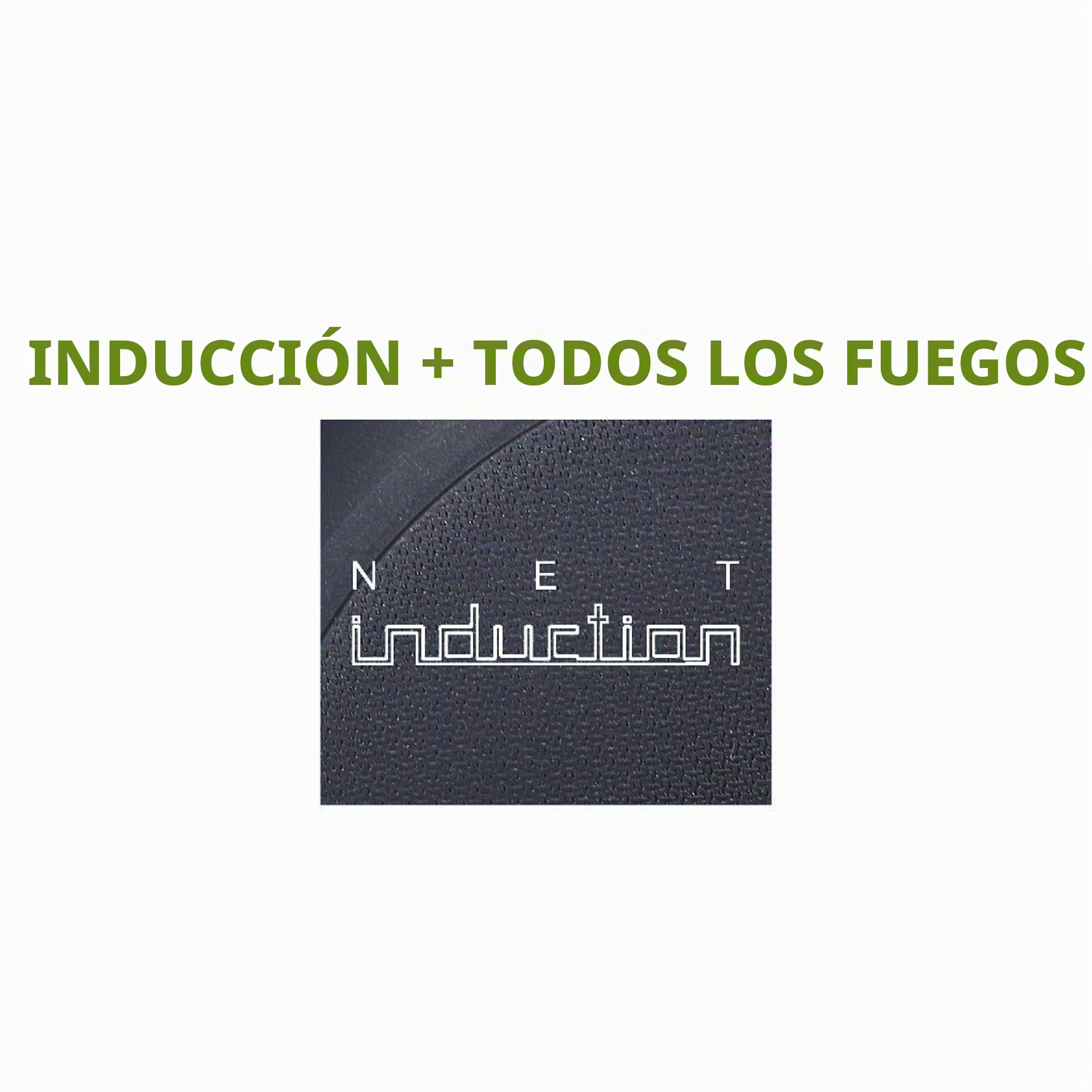 Moneta Recy Juego de 3 Sartenes de Inducción, Superficie de Material Reciclado, Revestimiento Antiadherente y Antirayaduras, Aptas para Todas las Cocinas y el Lavavajillas. Medidas: 20, 24, 28 cm
