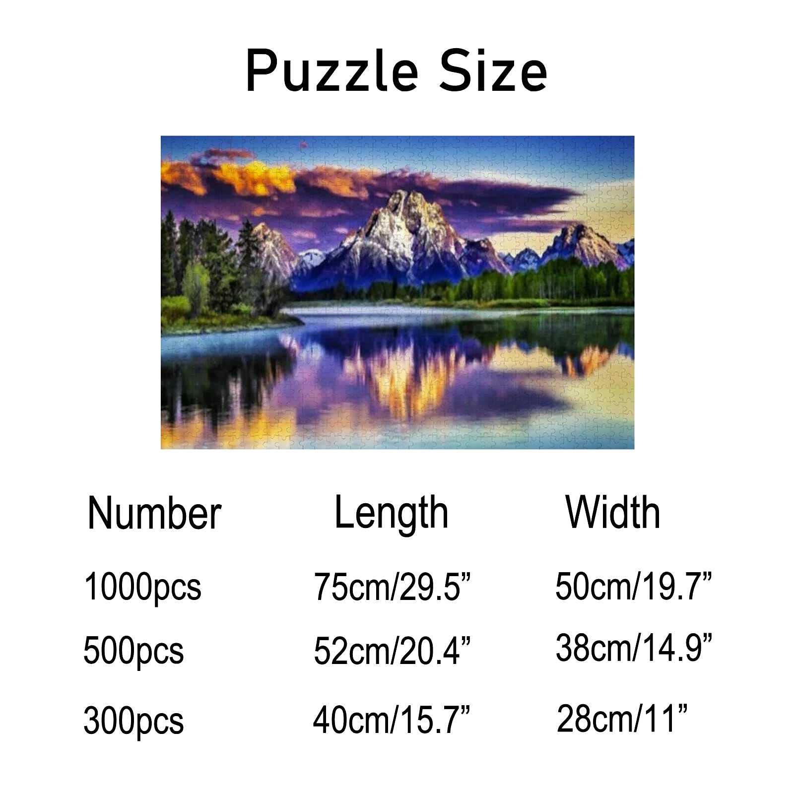 Puzzle Madera Adultos Puzzle Madera 520 Piezas TWYYDP - Paisaje Montaña Bosque Rojo, Para Adultos Y +14 Años, 52x38cm Puzzle Madera Calidad