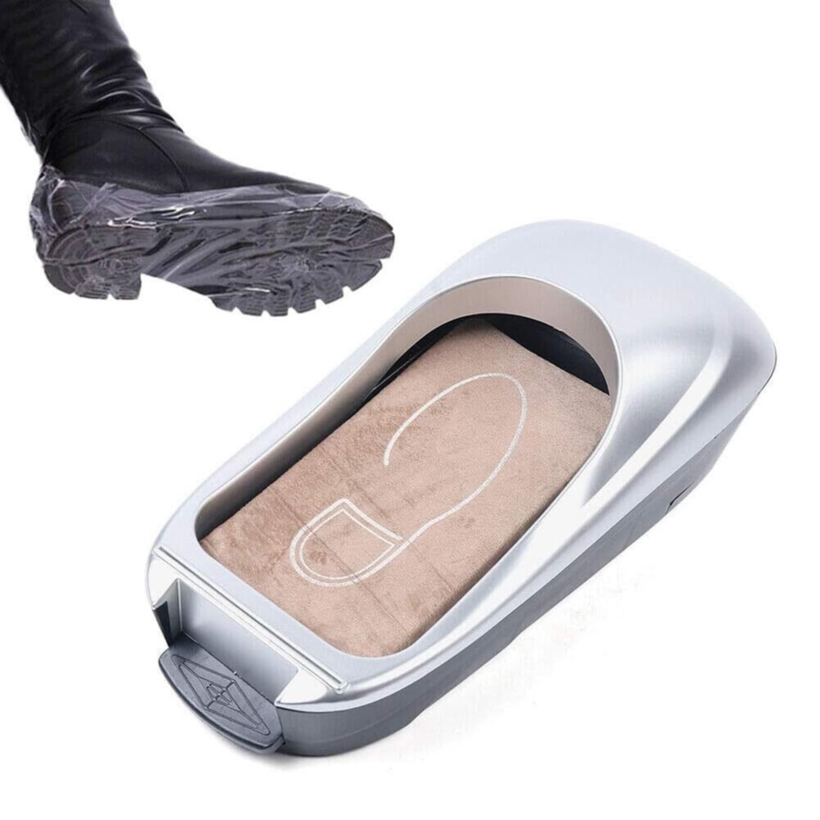 Schuhüberzieher Maschine Shoe Cover Dispenser Shoe Covers Box Mit 1 Rolle Einweg-Schuhfolie Wasserdicht Automat Überschuhautomat Automatische Schuhfolienmaschine Schuhüberzug Maschine