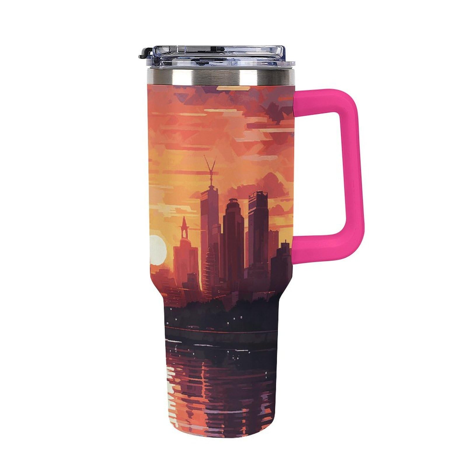 Porte-gobelet pour voiture anti-salissure et étanche motif skyline