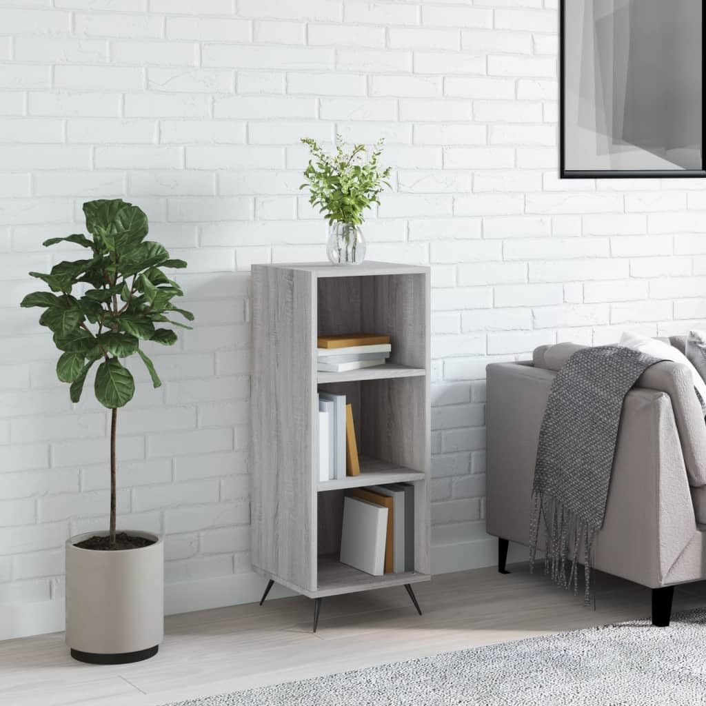 Credenze Cucina 34,5x32,5x90 cm Grigio Sonoma Legno Multistrato Moderna Buffet Struttura Robusta Armadietto Versatile Mobile Laterale Sala da Pranzo Piano Robusto e Stabile per Piante