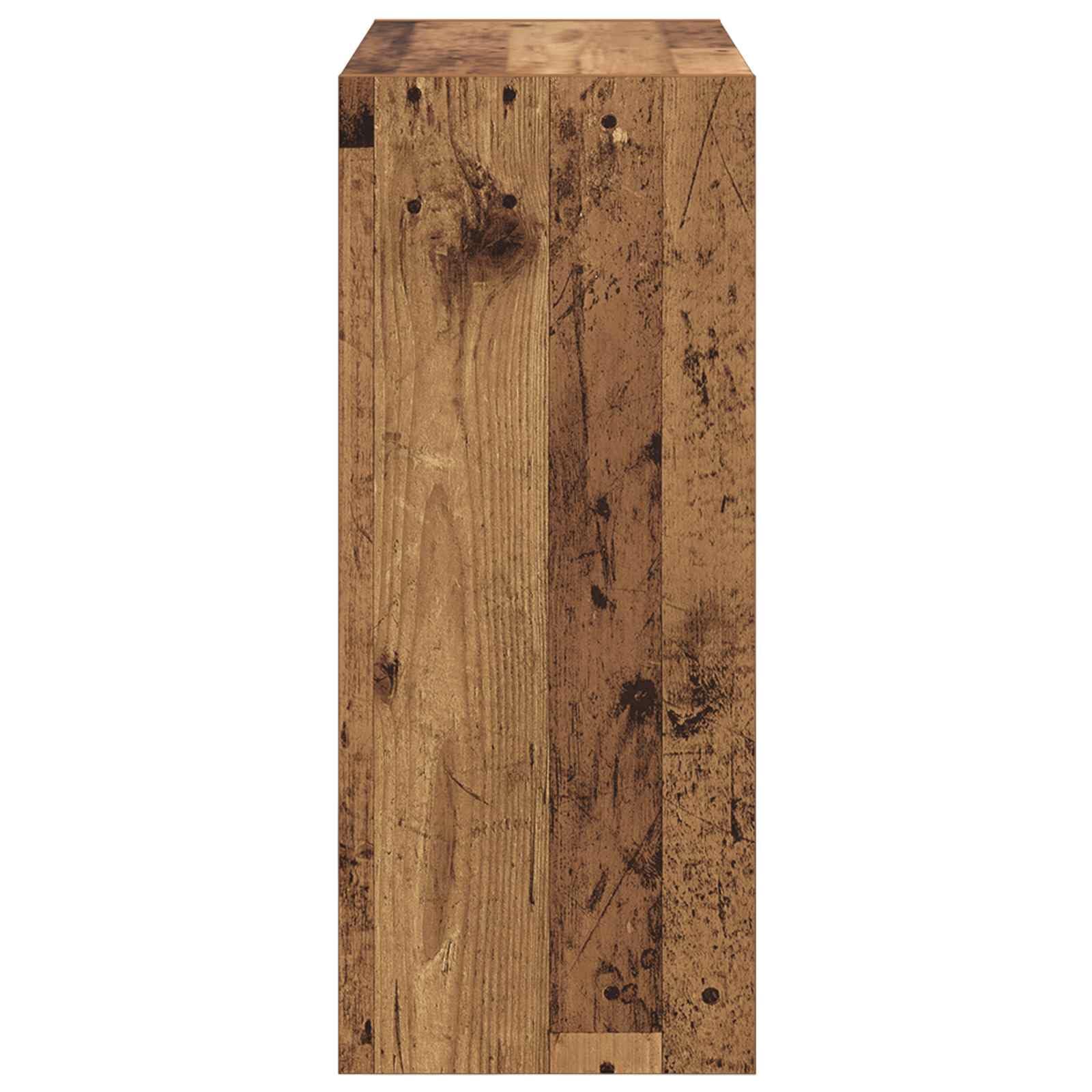 Libreria a 2 Ripiani da Soggiorno 60x30x72 cm Legno Vecchio | Scaffale salvaspazio compatto per studio e camera da letto con due ampi scomparti aperti in legno ingegnerizzato.