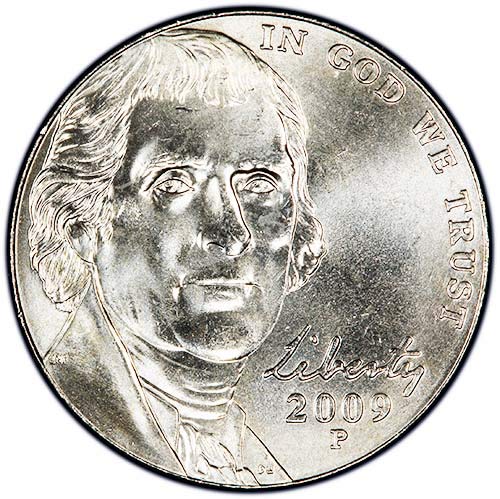 2009 P,D Satin Finish Jefferson Nickels Choice Uncirculated US Mint 2 Coin Set