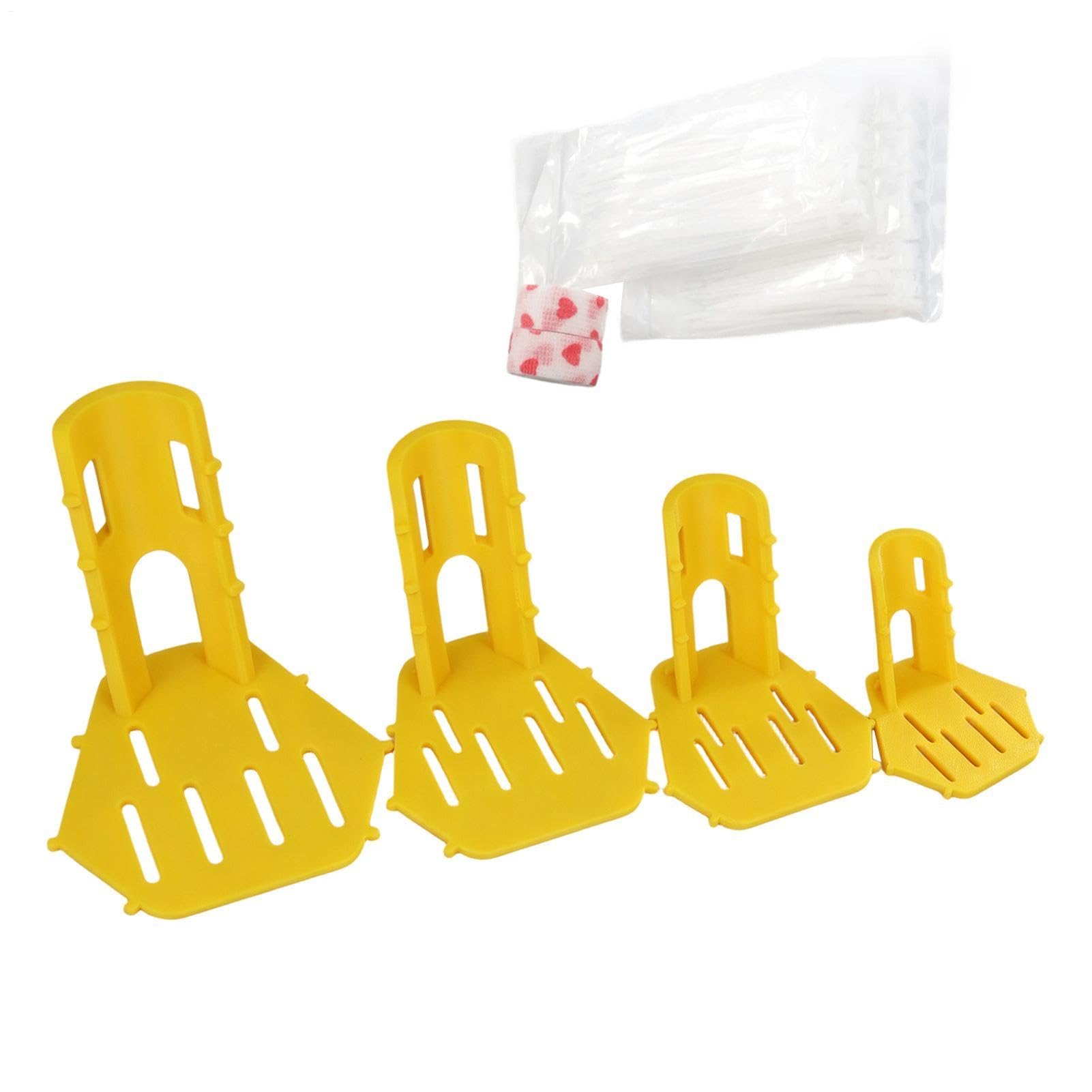 Férula para patas de pollo correctora de lesiones en aves de corral con kit de 4 piezas