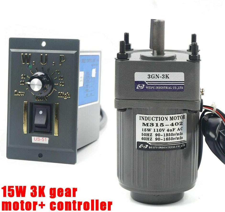 One-Day Sale: Up to 80% Off 15W 3K AC110V 450RPM Adjustable Variable Gear Reducer Motor with Speed Controller for Industry (15W 3K) ❤ Crazy Deals 15W 3K AC110V 450RPM Adjustable Variable Gear Reducer Motor with Speed Controller for Industry (15W 3K)