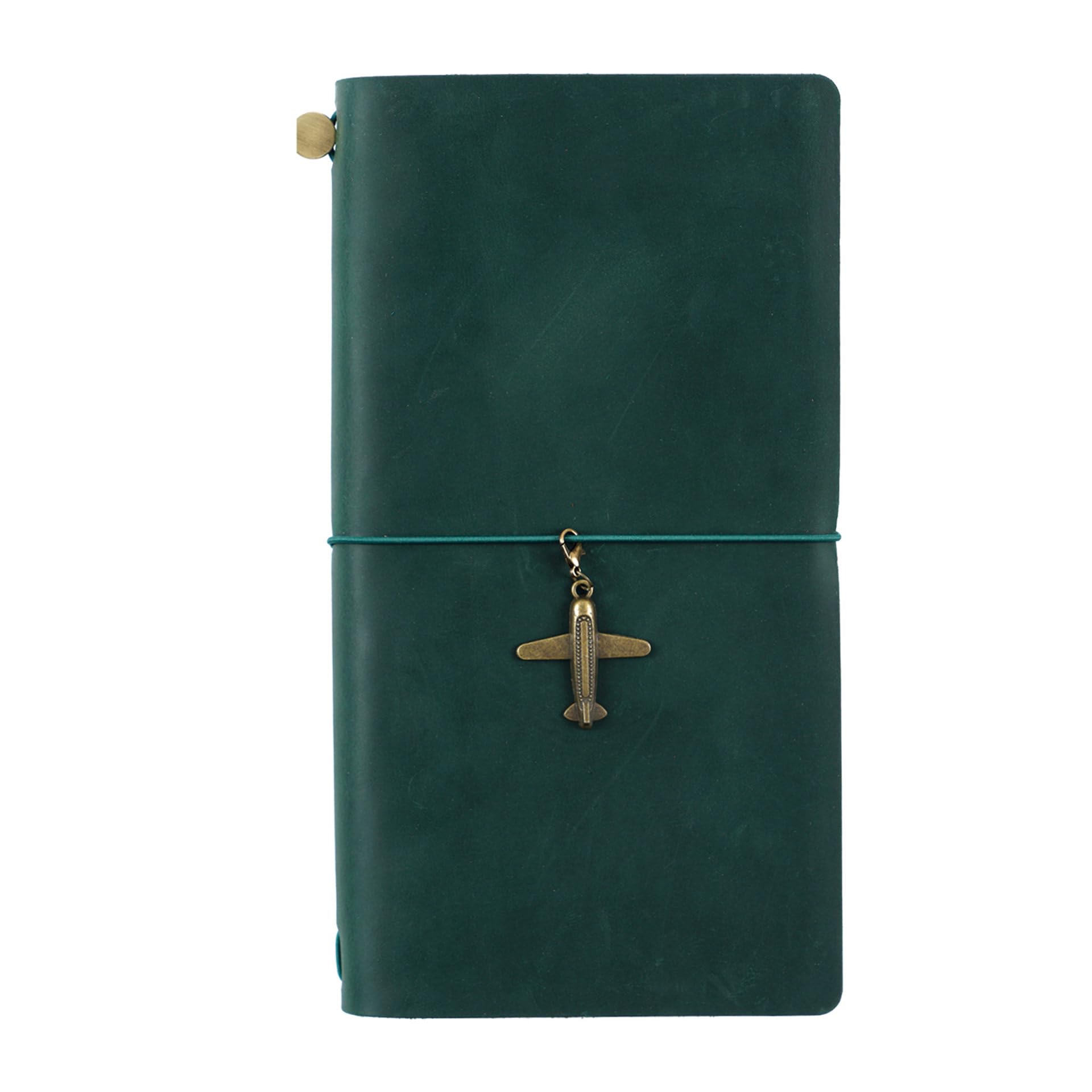 AIGUONIU Genuine Leather TN Travel Notebook Protective Cover Journal Sketchbook Planner Agenda Diary Personal Organizers Noteboo (Green Standard)