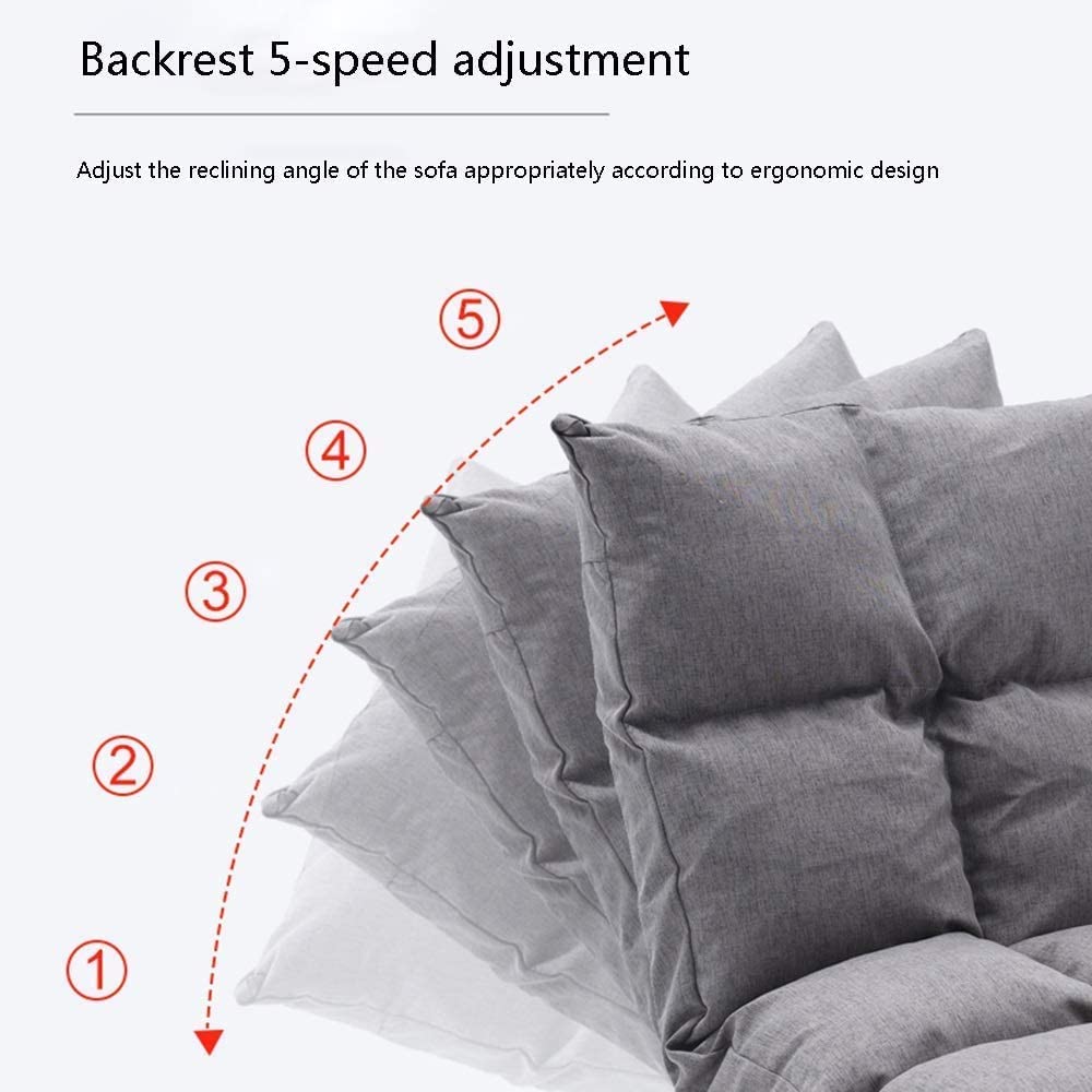 Silla de suelo plegable con respaldo, cojín extraíble lavable, 5 posiciones ajustables para meditación, asiento cómodo y portátil