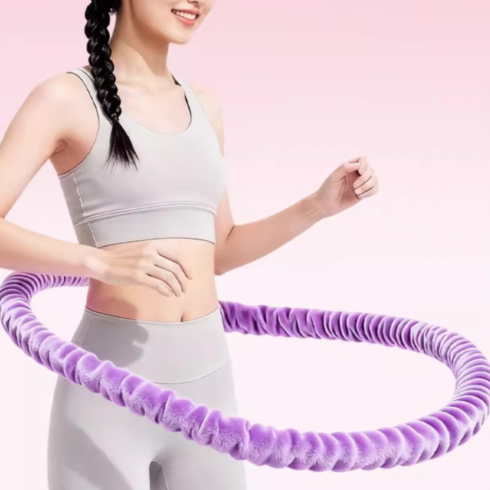 Cerchio Fitness Tessuto Struttura Ammortizzata Morbida Superficie Ondulata Adatto per Esercizi Muscolari Attività Fisica Allenamento Casalingo