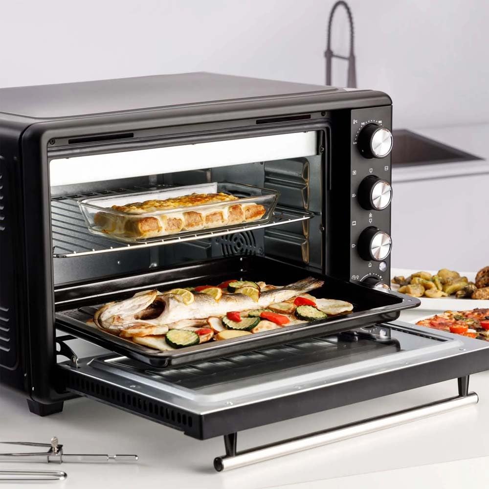 Convection Oven Electric Ovens Low Wattage Mini Oven Electric Countertop  Oven, 35L, 6-in-1 With, image size:1000x1000