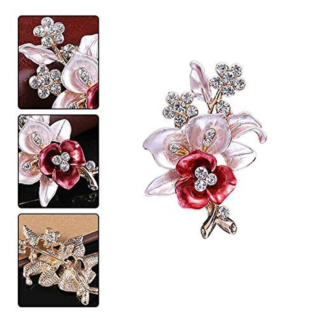 Broche de Diamantes de imitación de Cristal, Broche de Flor de Diamantes, Broche de Insignia, Broche de Diamantes de imitación de Cristal, joyería, Vestido, Bufanda, Chal, Clip