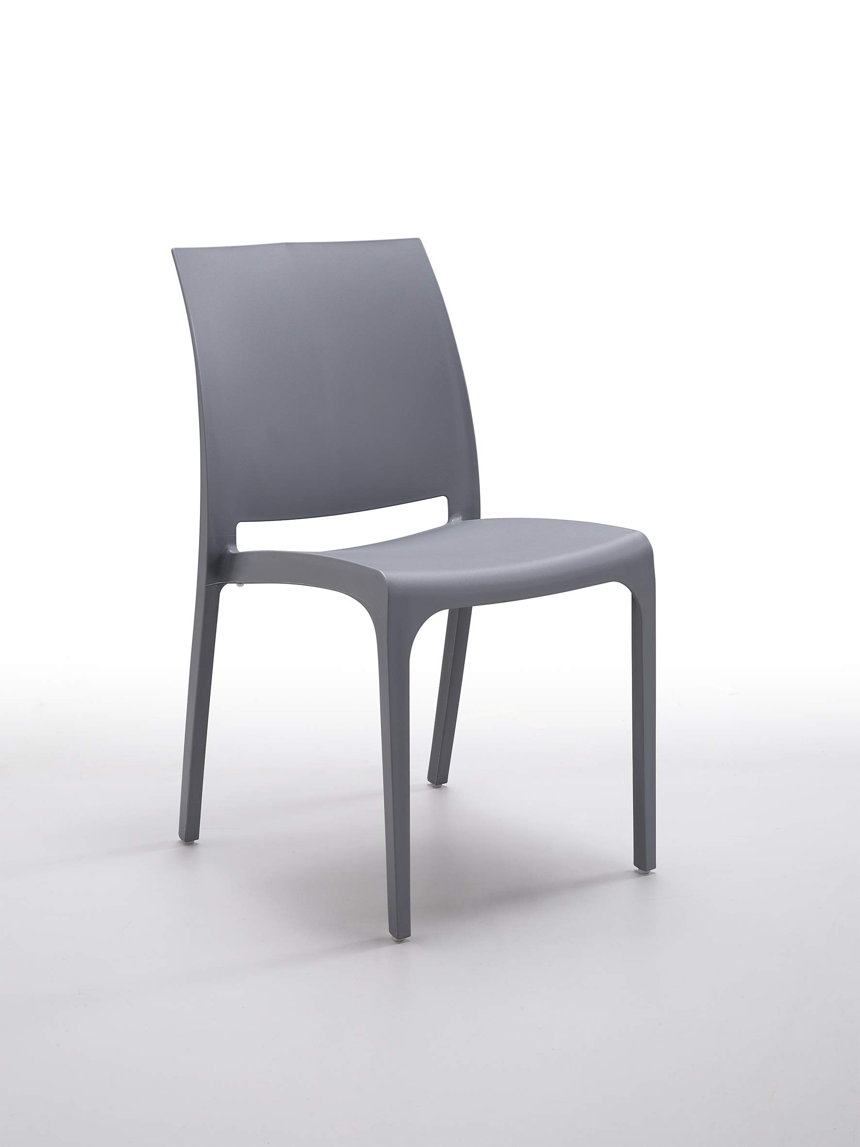 bica 300.9 Volga Sedie, Grey, 47x95x180 cm, grigio, plastica