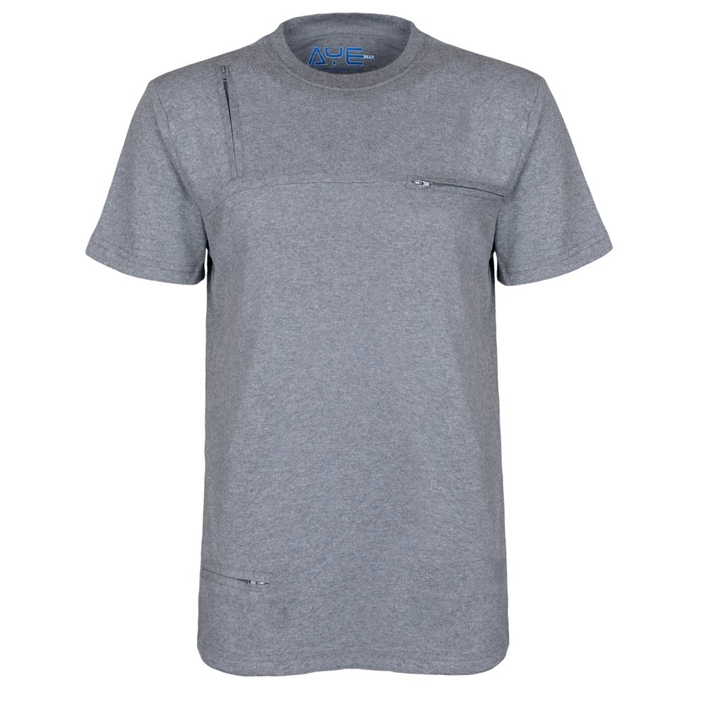 AyeGear T3 Tshirt with 3 Discreet Pockets, Premium Quality, Ultra Soft Touch Feel, Sports and Travel Tshirt