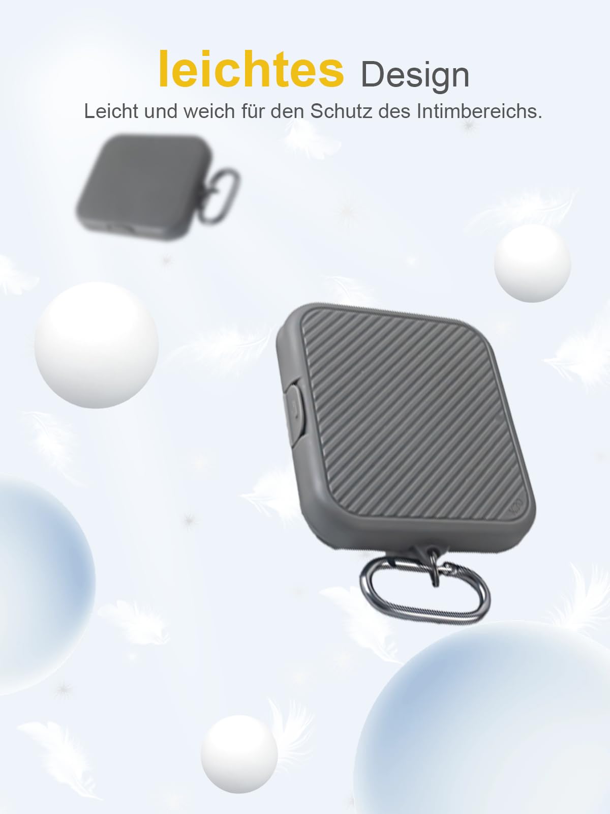Étui Plaud NotePin S AI Enregistreur vocal Housse silicone résistant chocs rayures Gris