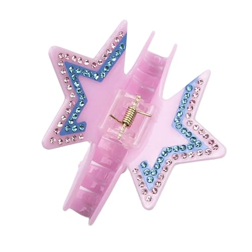 Shimmering Star Hair Claw Clip - Strong Grip Hair Holder(Pink1)