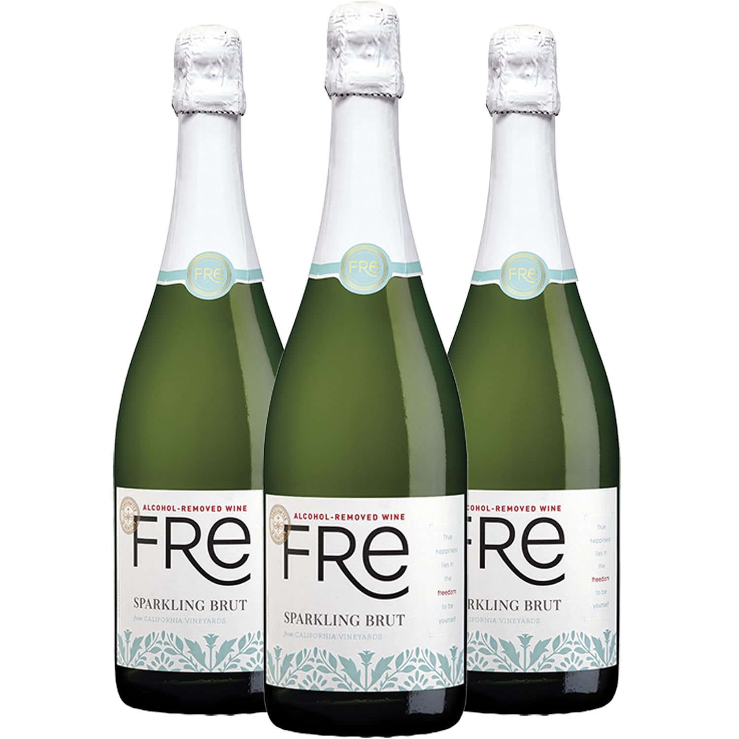 Sutter Home Fre Brut Non-alcoholic Champagne Wine - The best NA Brut on the market! (3 Bottles)