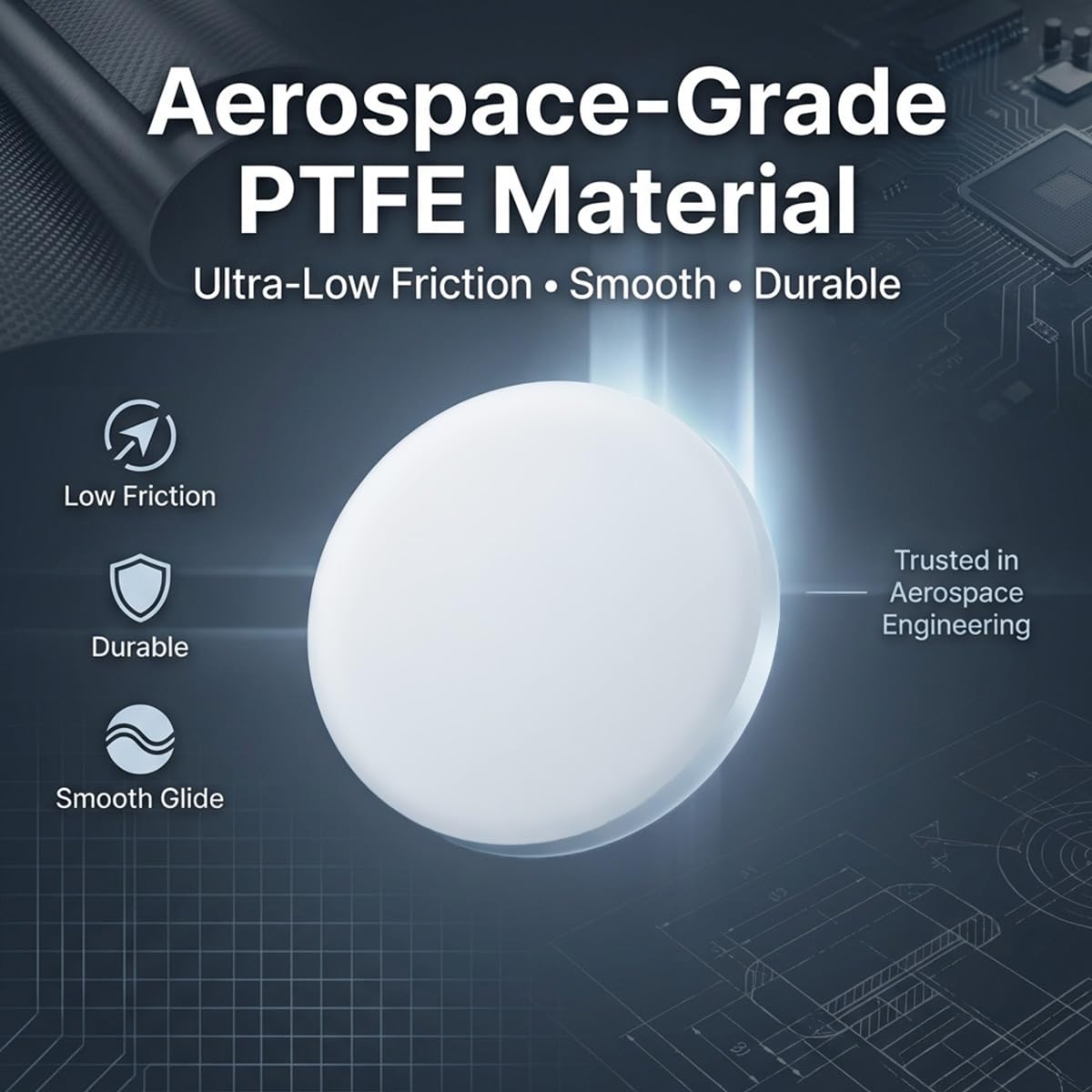 80 Mouse Skates, 6mm & 7mm Black/White Dot Skates for Custom Feel, Smooth Low-Friction Glide with Quiet Sound-Dampening, Glass Mouse Skates for Cloth & Hard Pads, Ideal for Gaming and Work - 3