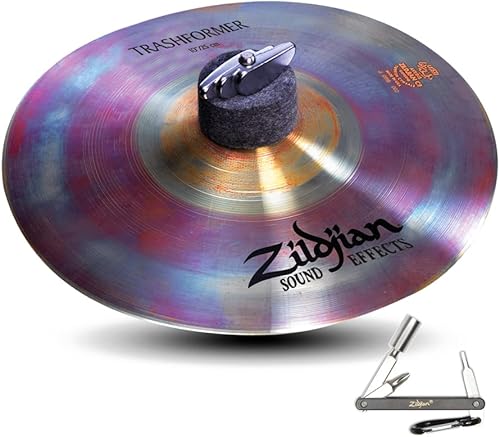 Avedis Zildjian Company Zxt10Trf 10 pulgadas Zxt Trashformer Platillo de sostenimiento corto con paso medio con Zkey