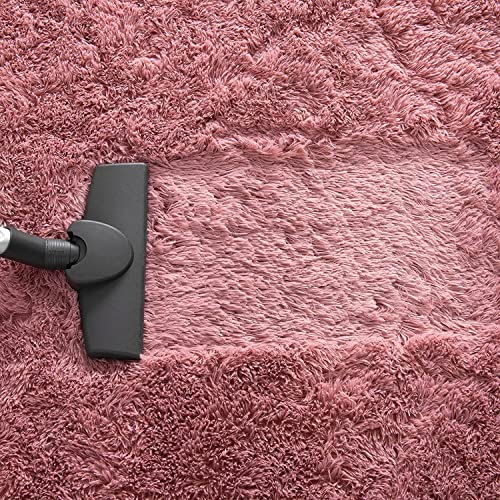 Image of Urban Modern Decor Features 3x5 Feet Modern Soft Shaggy Carpet Thick, Fluffy & 2 inch Pile Shag Rug for Your Kids Room, Bedroom & Livingroom(3x5 feet, Pink Plain)