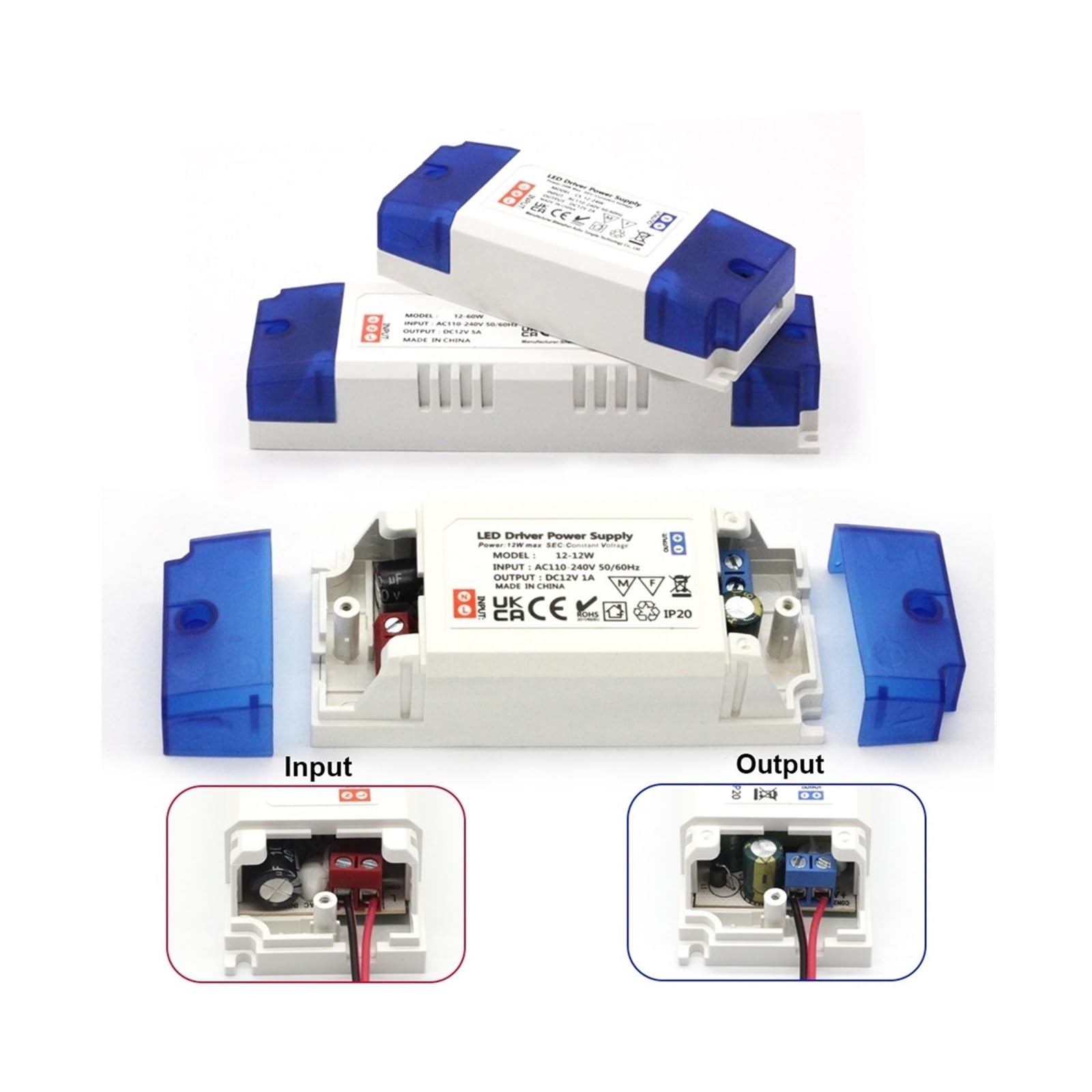 Sterownik LED Ultra cienki zasilacz niskiego napięcia, transformator oświetleniowy 12 W, 15 W, 24 W, 36 W, 60 W, 80 W, 100 W, pasek LED (80 W, DC 12 V)