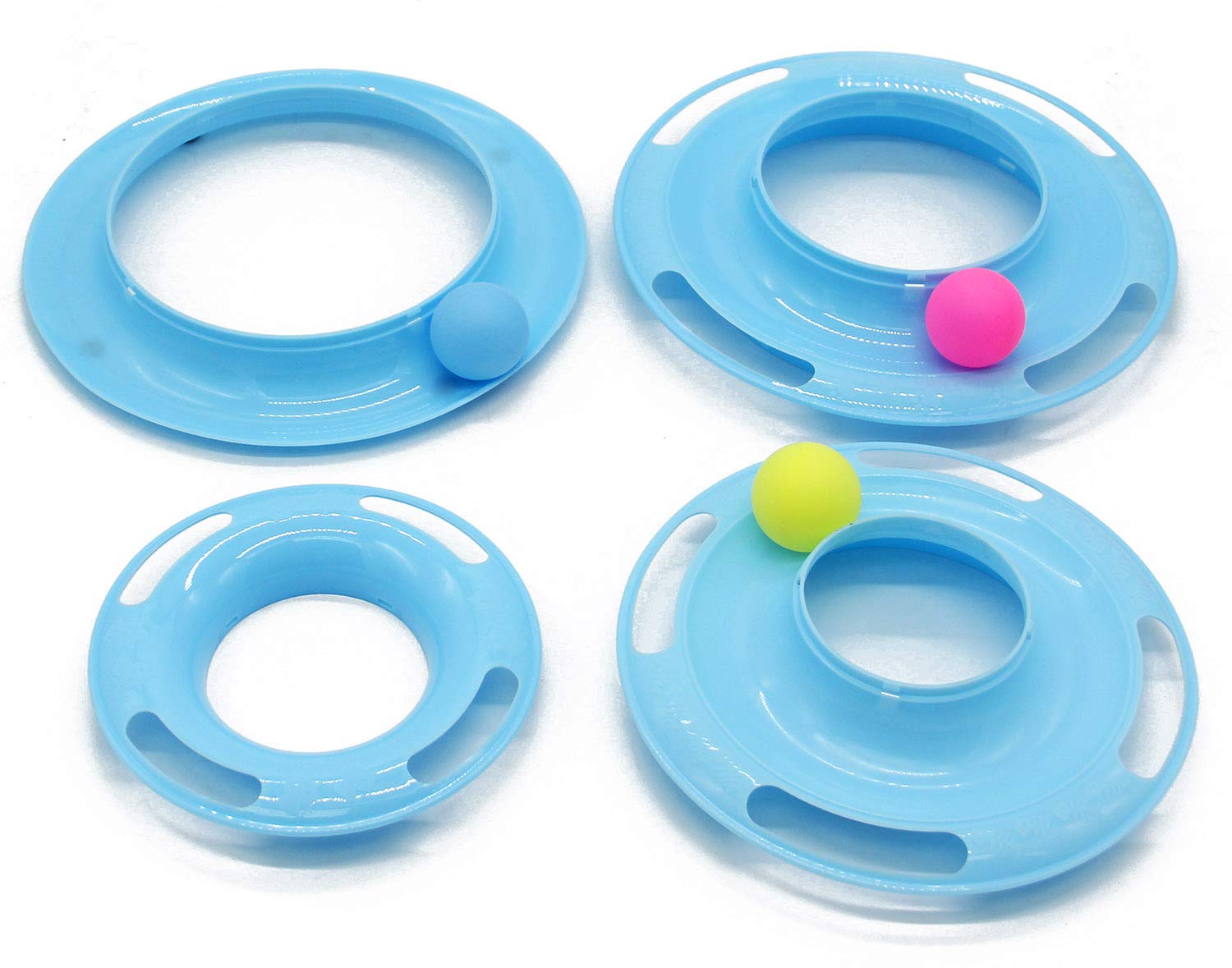 BPS BPS-7039 Cat Interactive Toy Trilaminar Ball Torm, 24.5 x 12.5 cm, blue - Image 3