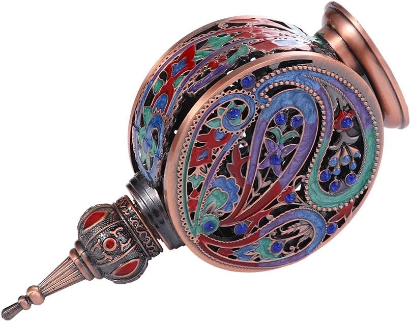 Leadigol 1PCS Vintage Essential Oils Bottle,Arab Style Essential Oils Dropper Bottle Empty Perfume Bottle for Home Weeding Decoration(Bronzing) image 3