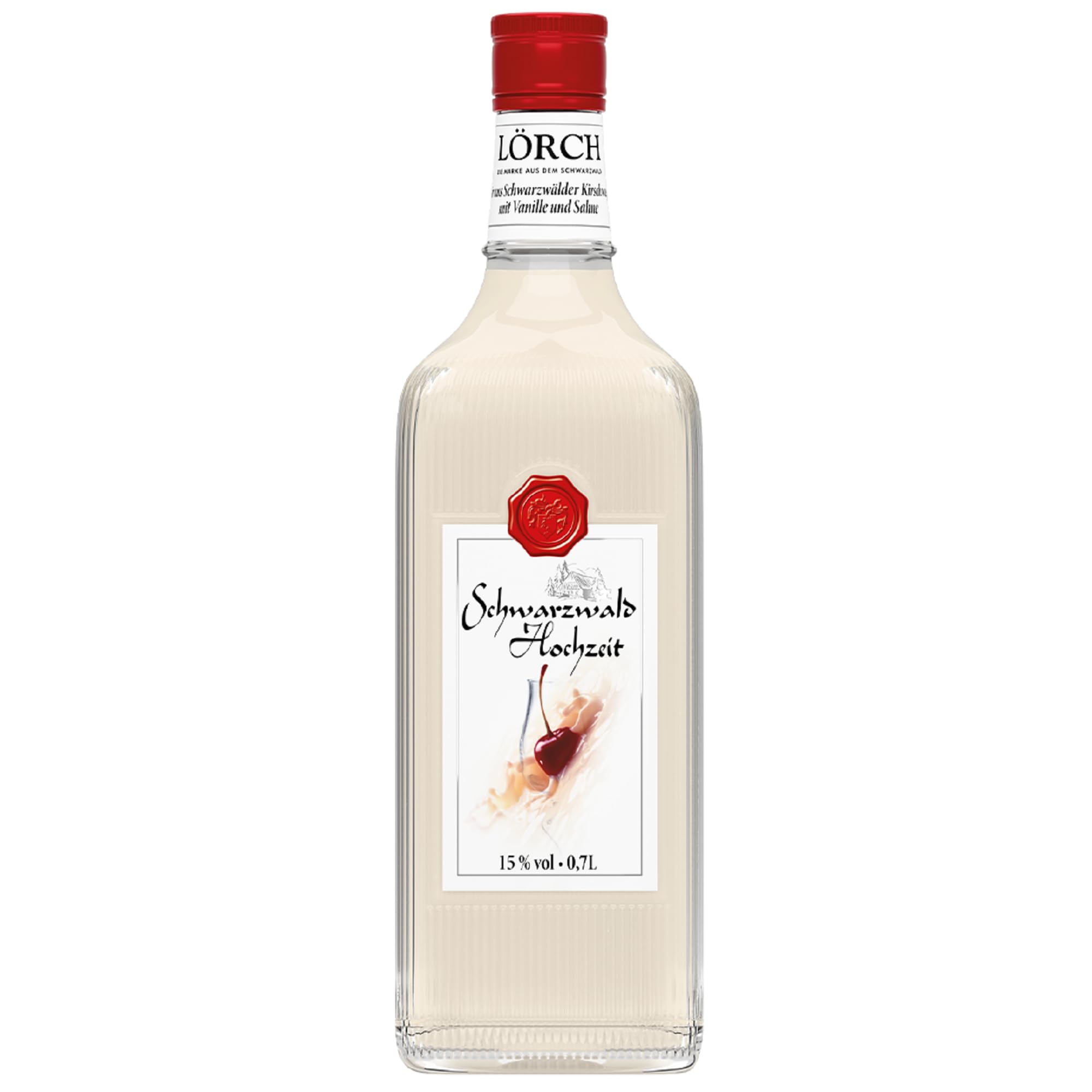 Edelbranntweinbrennerei Bimmerle Schwarzwald Hochzeit Likör aus Schwarzwälder Kirschwasser mit Vanille und Sahne Lörch 700mL, 1er Pack (1 x 700 ml)
